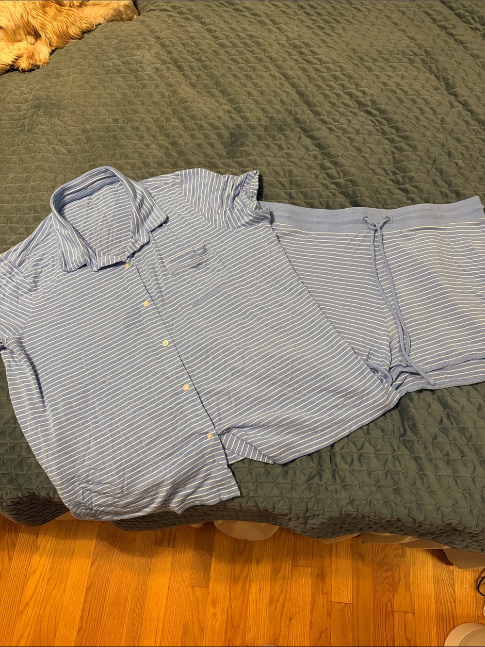 Vineyard Vines Light Blue & White Striped women’s pajamas
